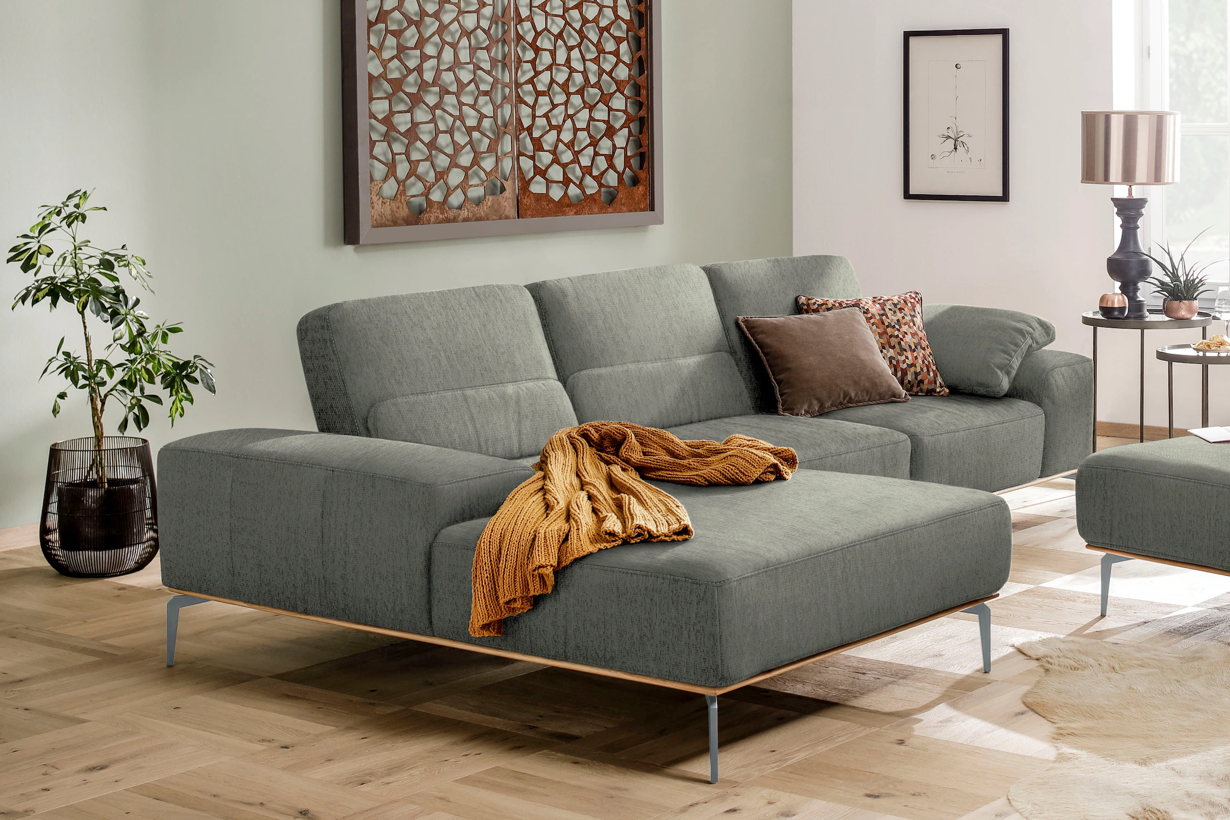 W.SCHILLIG Ecksofa "run, Designsofa mit tollem Sitzkomfort, bequem, L-Form" günstig online kaufen