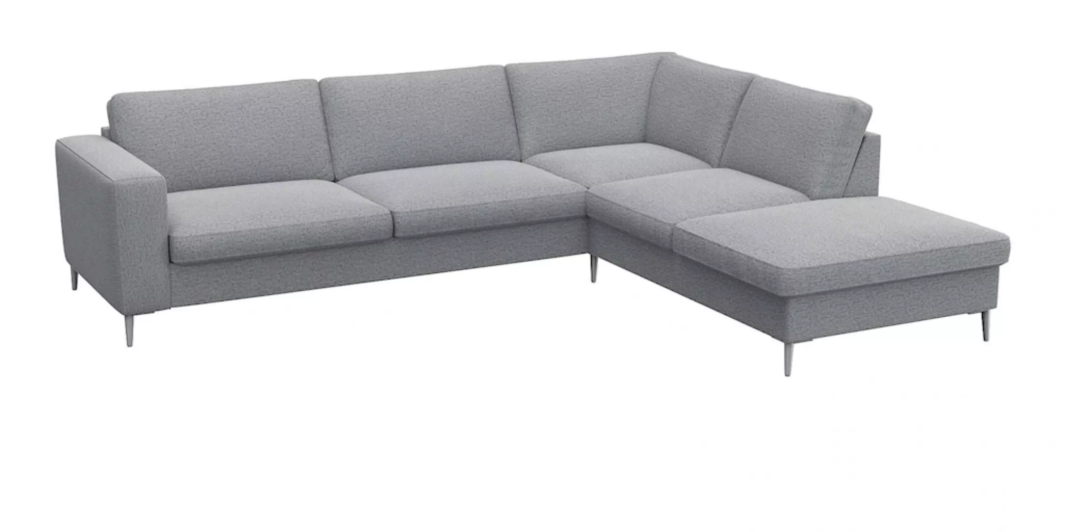 FLEXLUX Ecksofa »Fiore, L-Form«, breite Armlehnen, Kaltschaum, Füße Alu günstig online kaufen