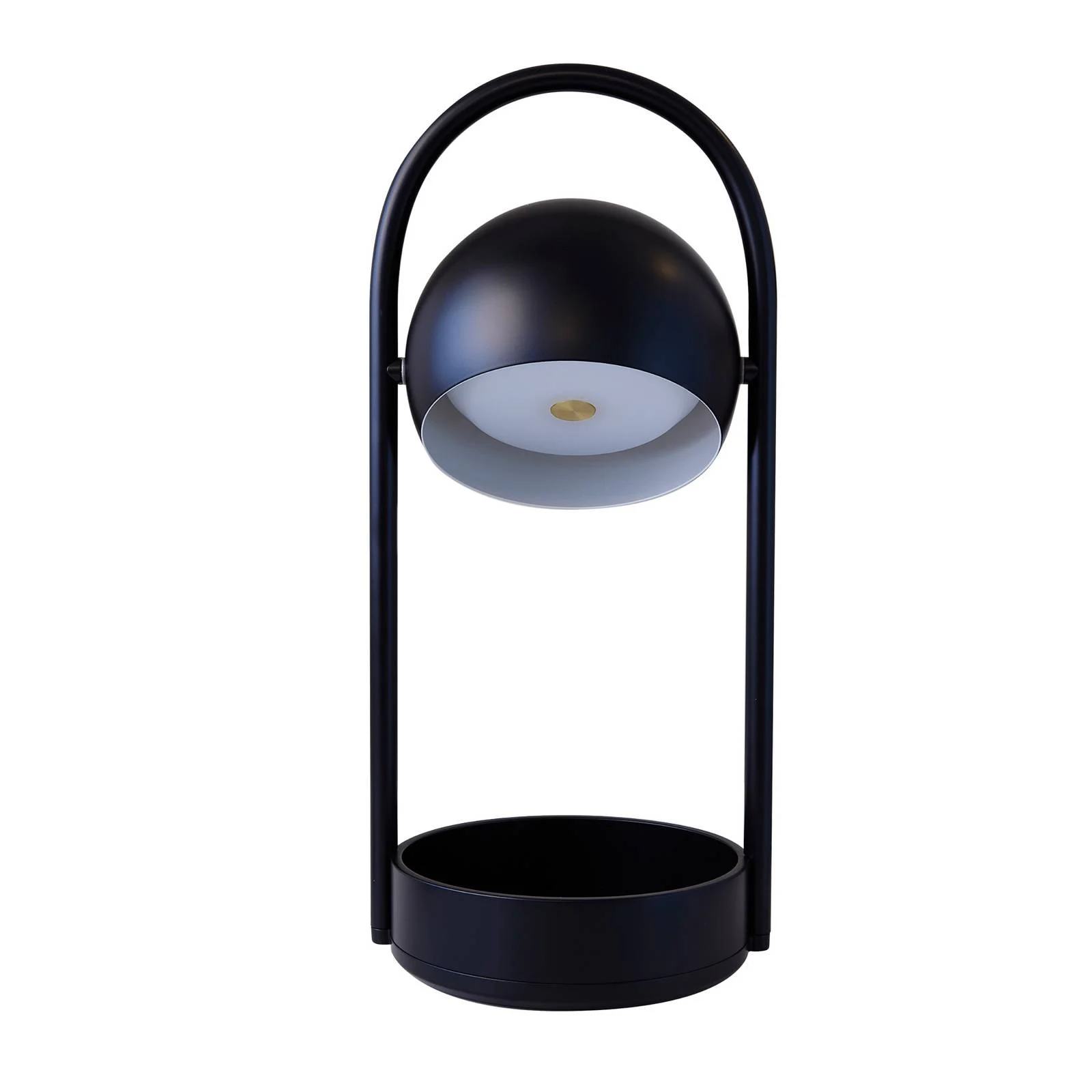 FRANDSEN LED-Akku-Tischlampe Ball Portable, schwarz, Stahl günstig online kaufen