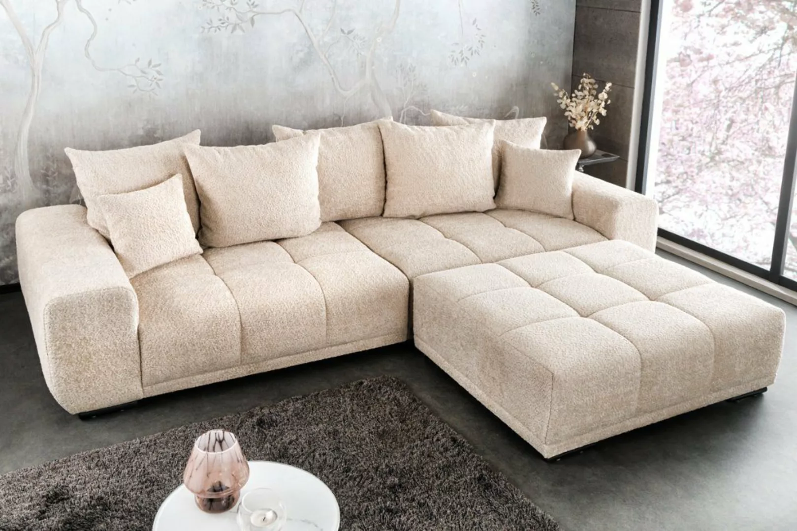 riess-ambiente Big-Sofa ELEGANCIA 285cm champagner beige, Einzelartikel 1 T günstig online kaufen