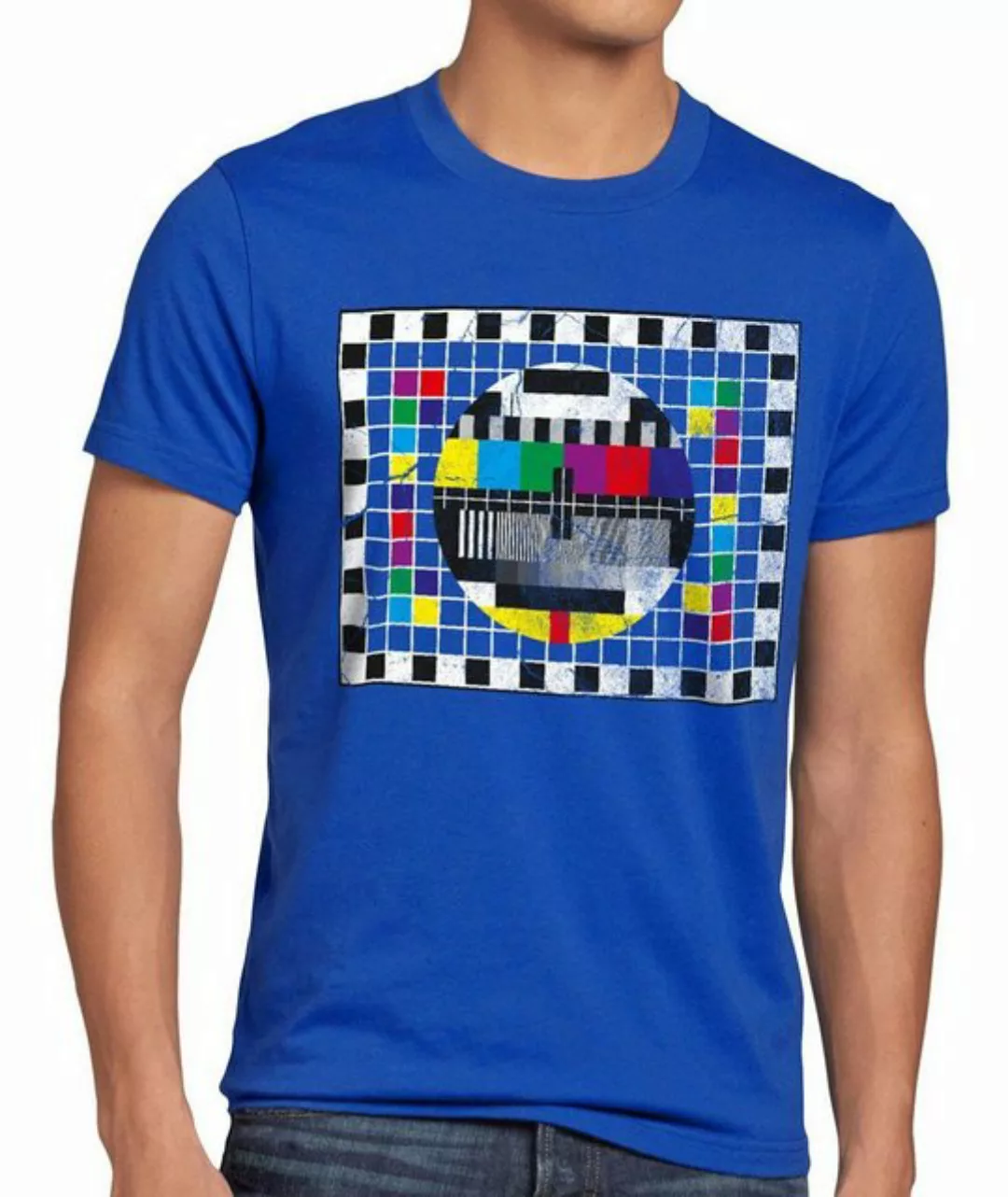 style3 Print-Shirt Herren T-Shirt Testbild big bang sheldon TV monitor retr günstig online kaufen