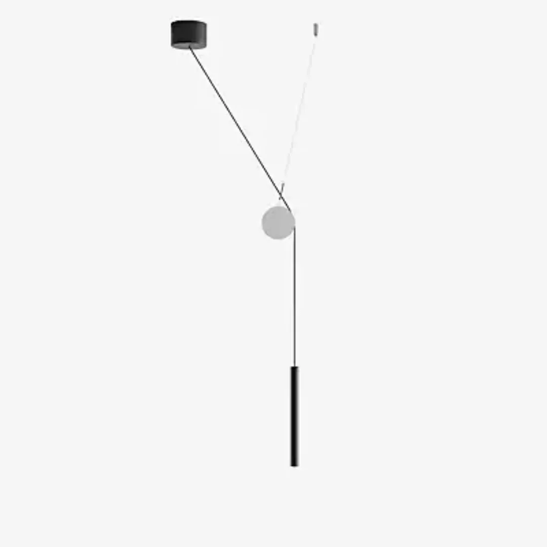 Luceplan Doi Pendelleuchte LED mit Accessoire, schwarz/schwarz/weiß - Dali günstig online kaufen