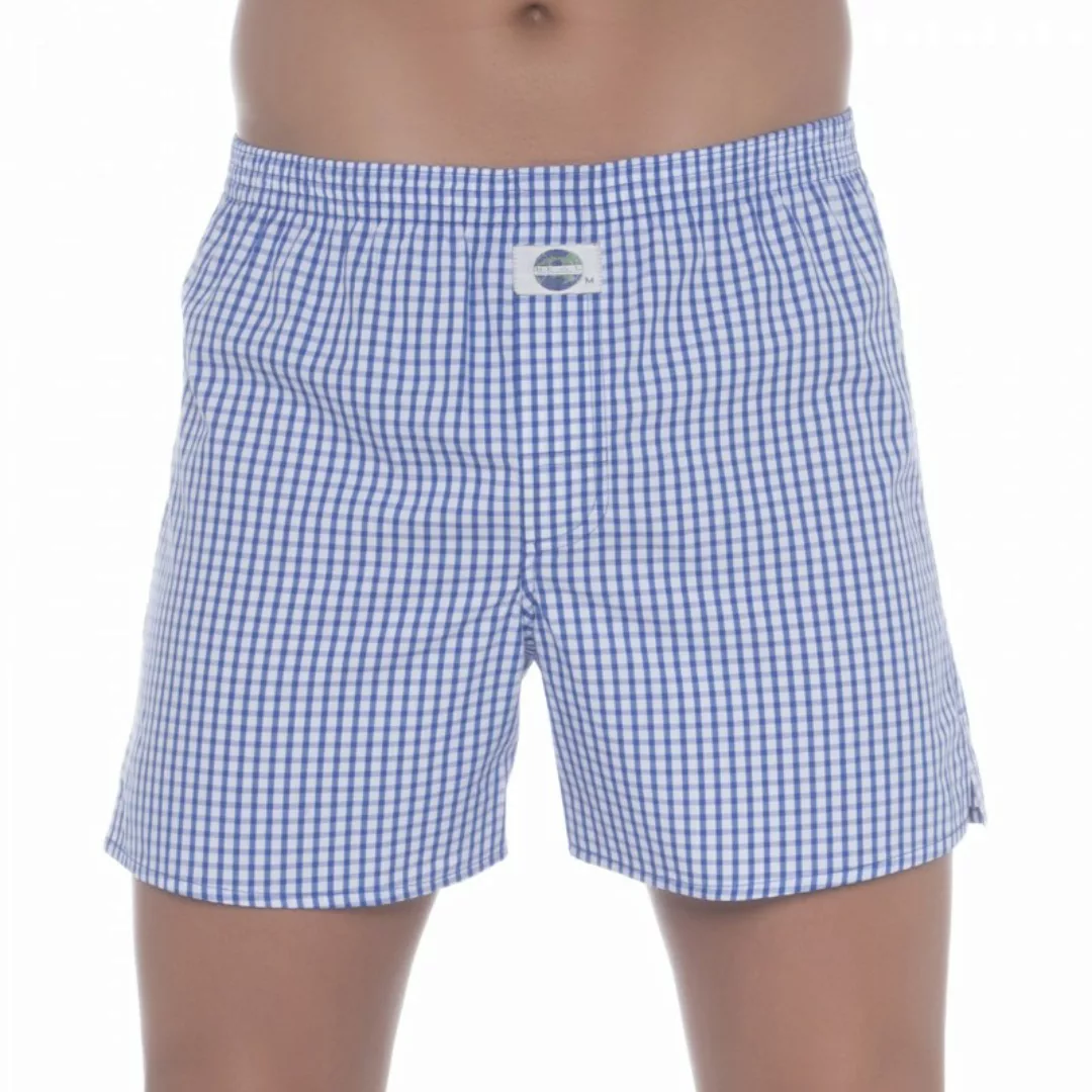 D.E.A.L International Boxershorts Blau Weiß Kariert günstig online kaufen