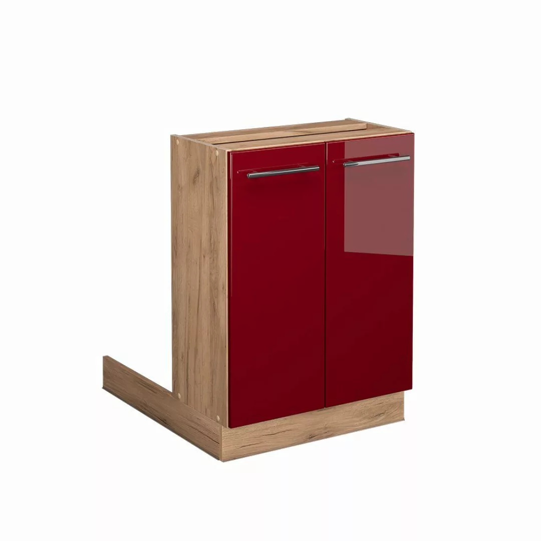 Vicco Unterschrank Fame-Line, Bordeaux Hochglanz/Eiche, 60 günstig online kaufen