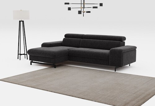 COTTA Ecksofa "Emma L-Form", mit Kopfteilverstellung, wahlweise mit Bettfun günstig online kaufen