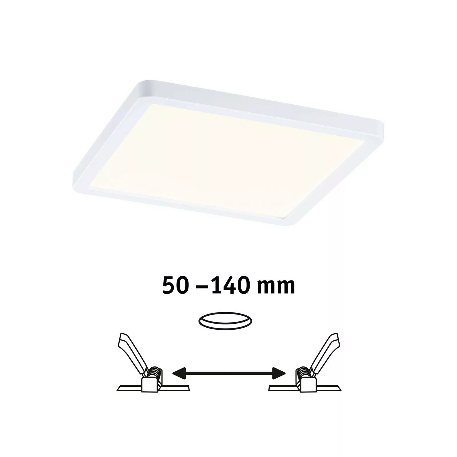 Paulmann LED-Panel Areo 3.000K eckig 17,5 cm weiß günstig online kaufen