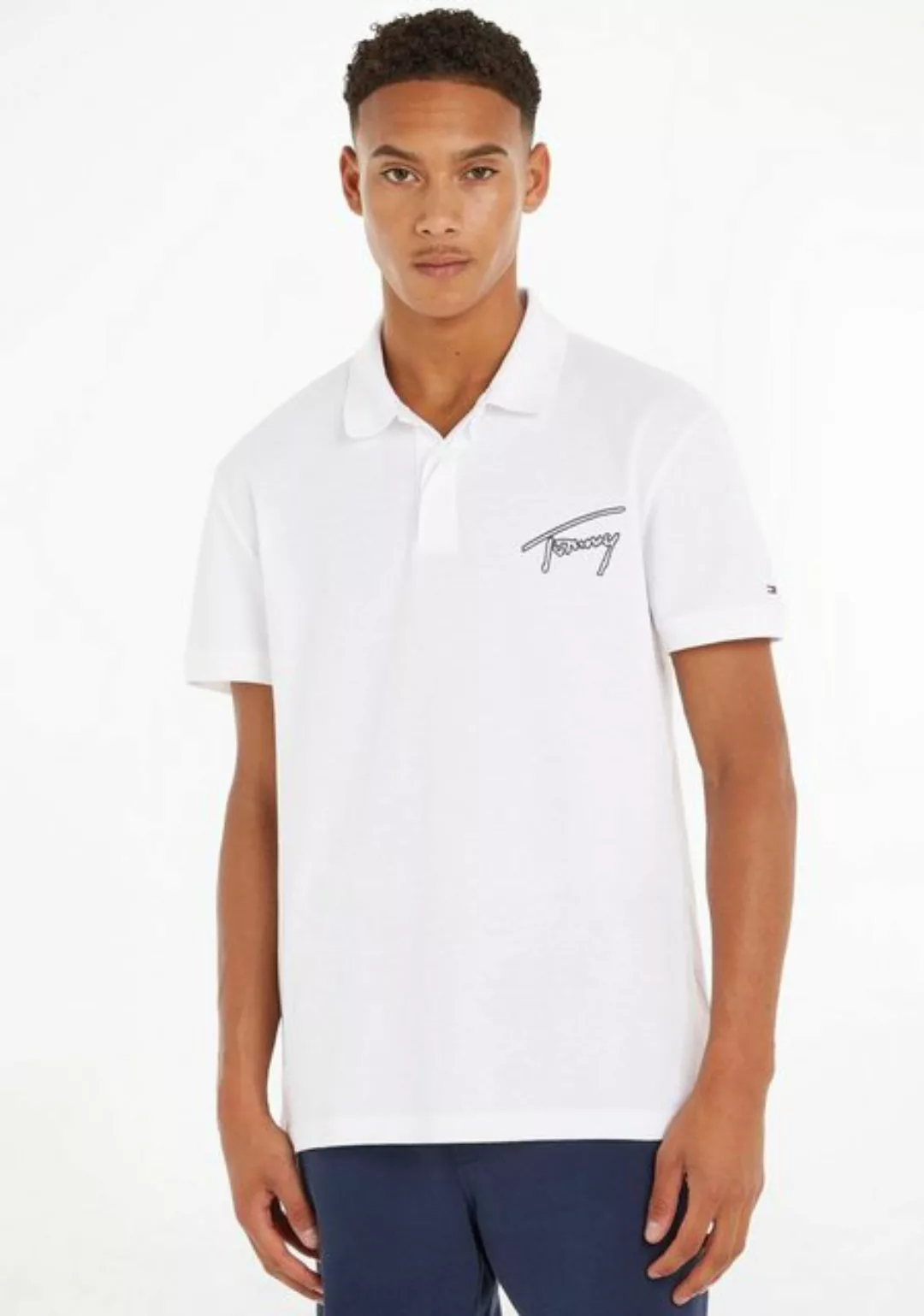 Tommy Jeans Poloshirt TJM CLSC SIGNATURE POLO (1-tlg) mit Logostickerei günstig online kaufen