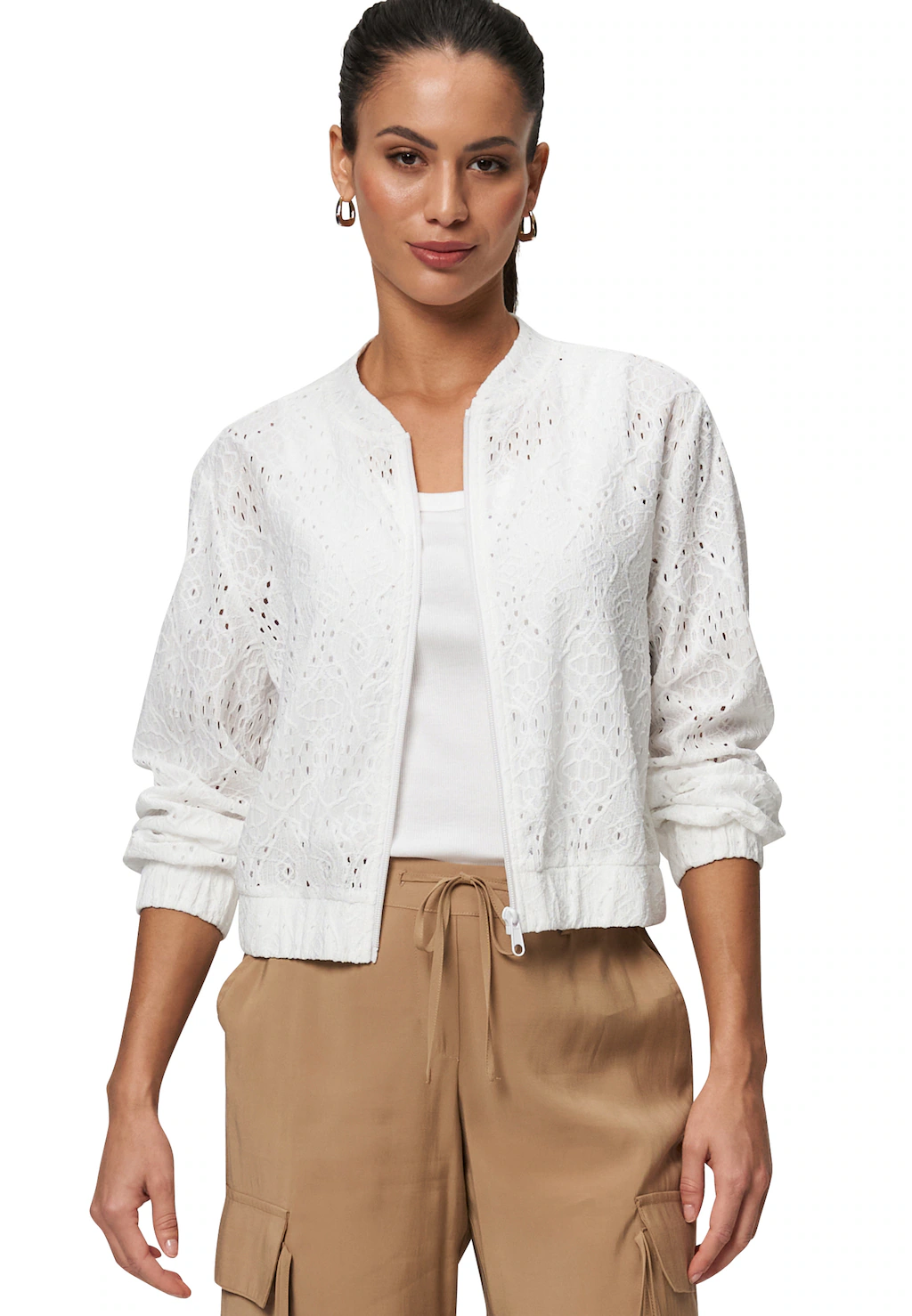 Zero Jackenblazer "zero Damen Jacke mit Lochstickerei", Lochmuster günstig online kaufen