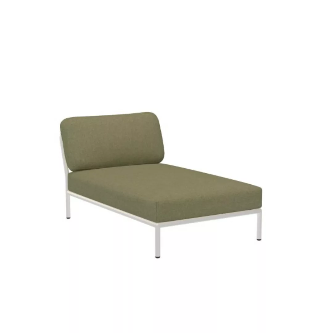 LEVEL Outdoor Chaiselong Lounge-Modul 4 Blattgrün Weiß günstig online kaufen