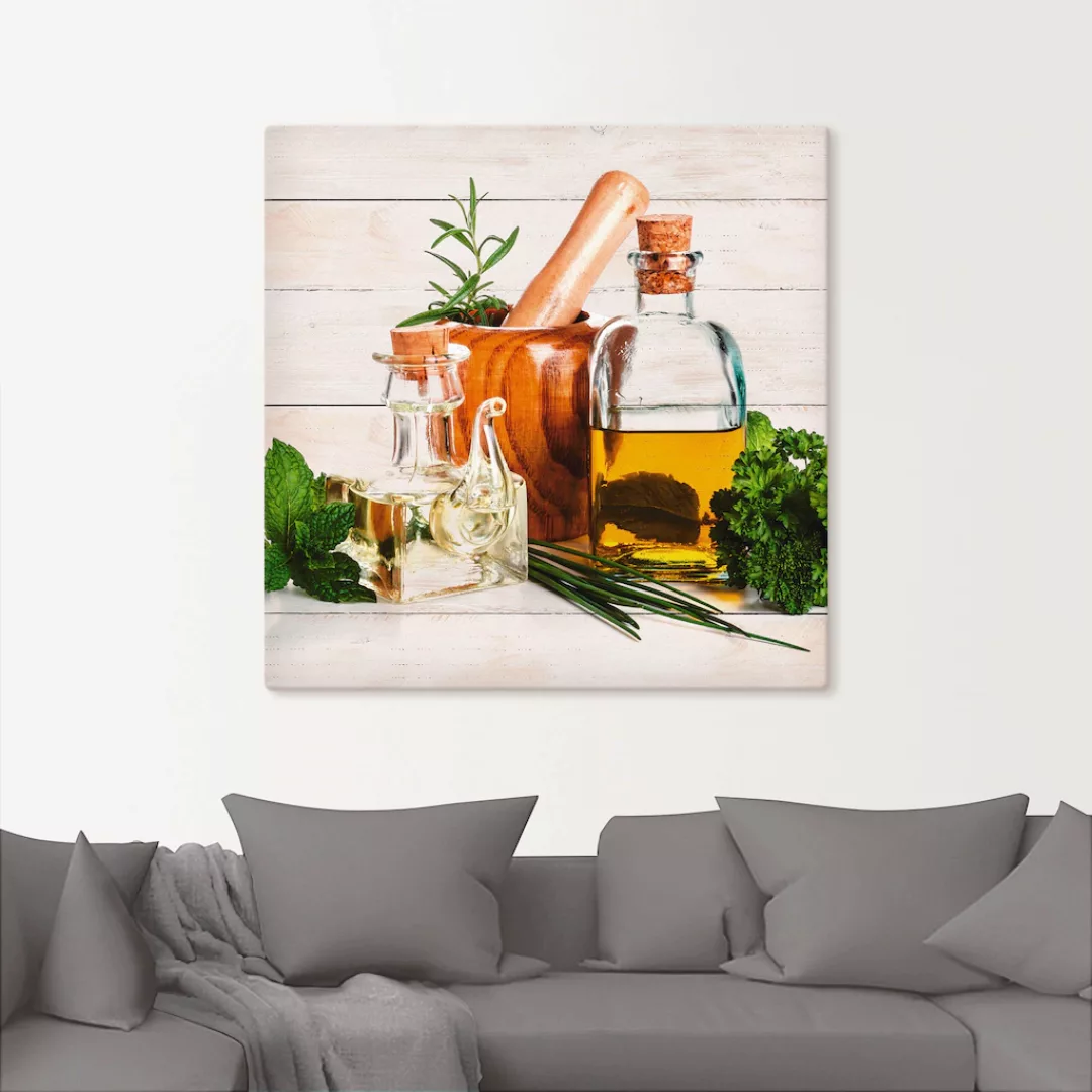 Artland Wandbild "Olivenöl und Kräuter - Küche", Arrangements, (1 St.), als günstig online kaufen