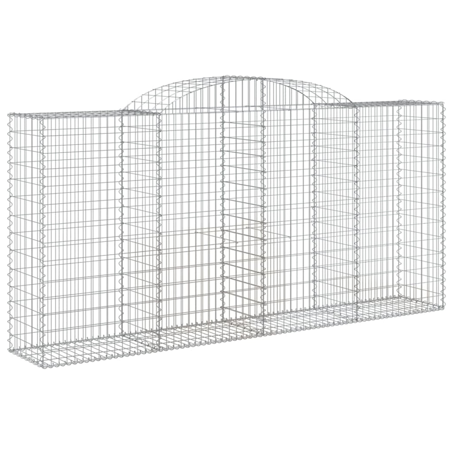 vidaXL Gabionen mit Hochbogen 15 Stk 300x50x140/160cm Eisen 1666596 günstig online kaufen
