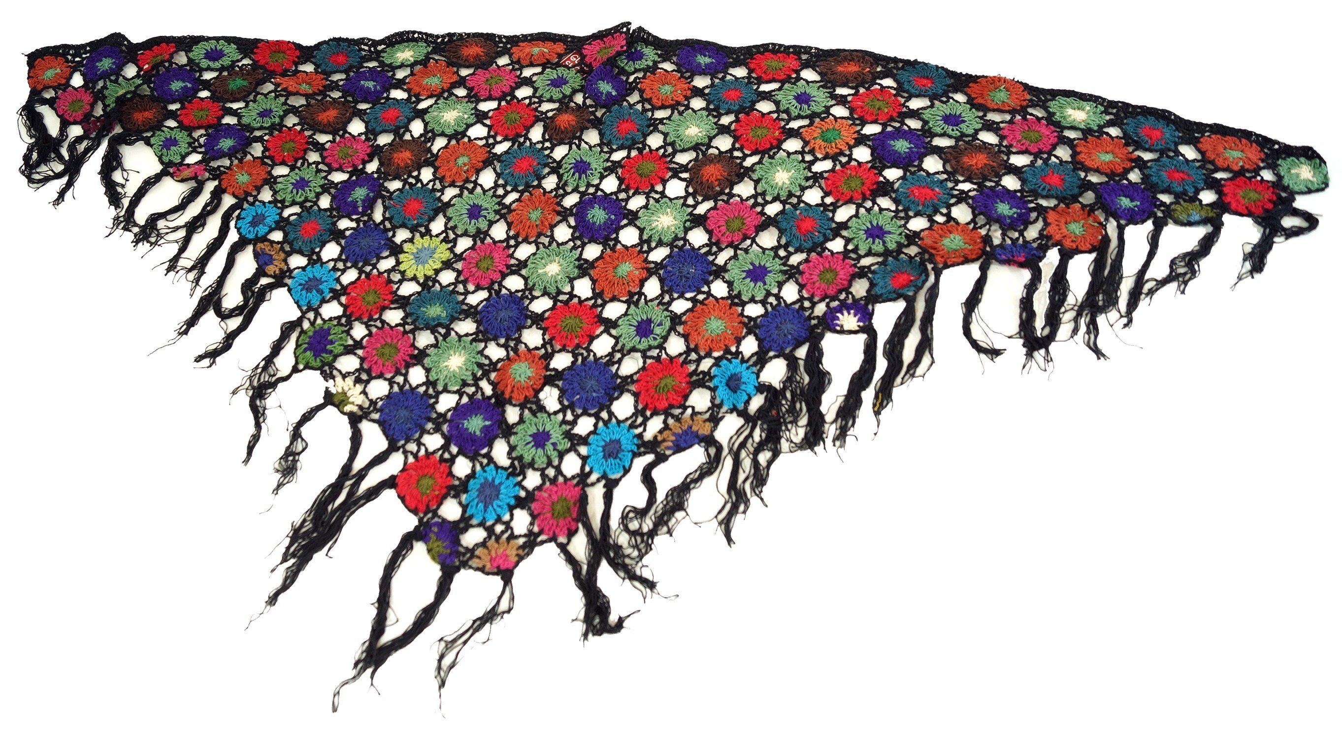 Guru-Shop Halstuch Häkelstola, Hippie Blümchen Häkelschal,.. günstig online kaufen