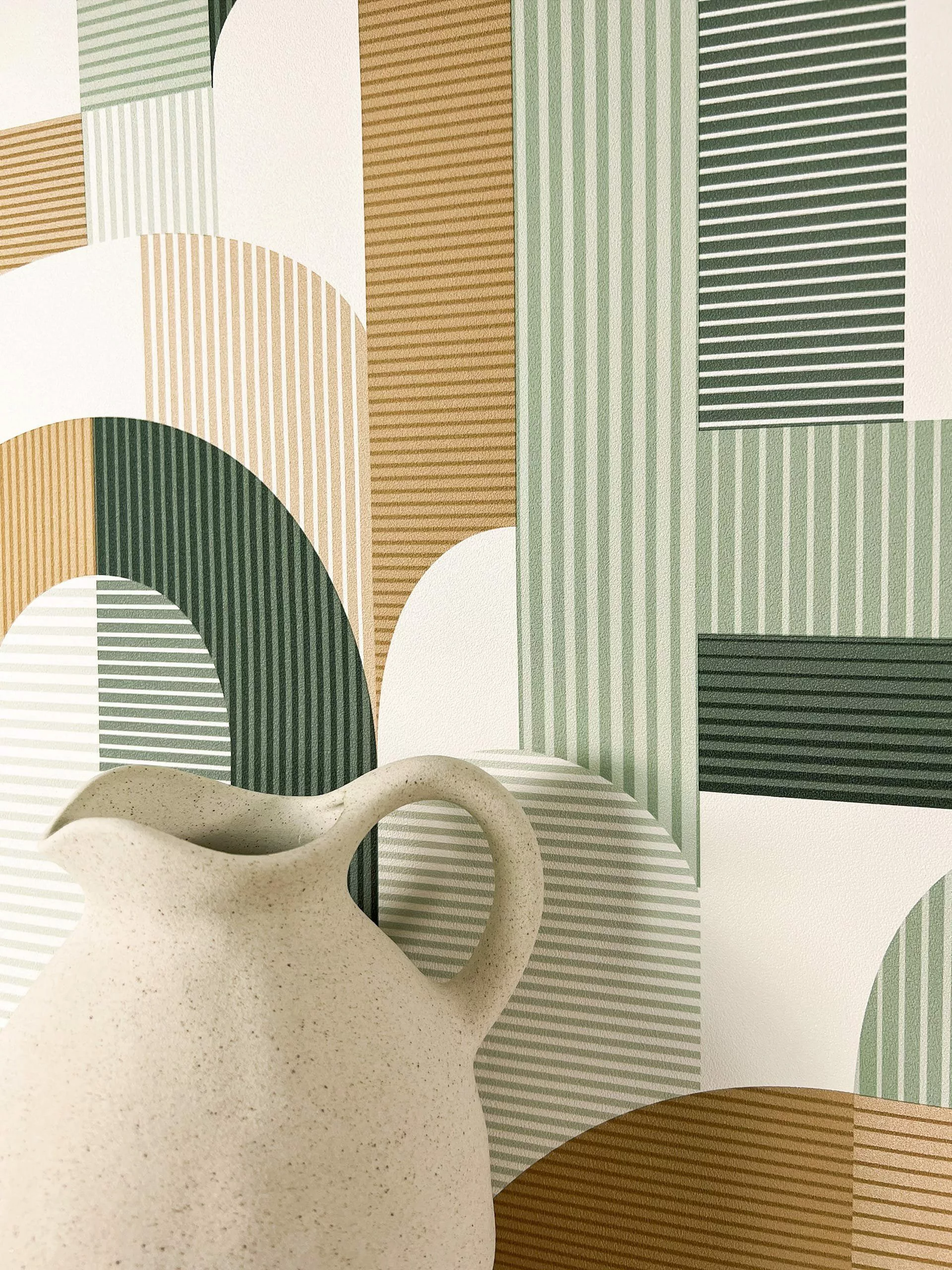Newroom Vliestapete, Grün Tapete Modern Streifen günstig online kaufen