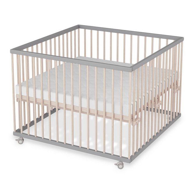 Sämann Babybett Laufgitter 100x100 cm mit Lattenrost & Matratze SleepPlus g günstig online kaufen