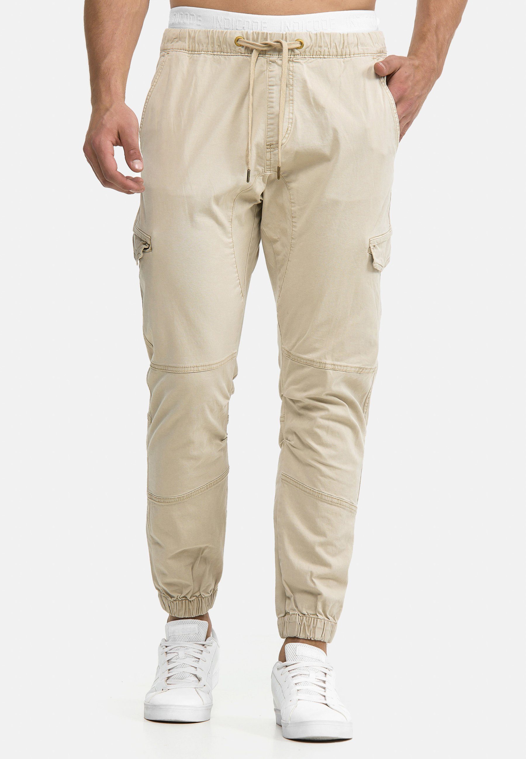 Indicode Cargohose Levy mit elastischem Bund günstig online kaufen