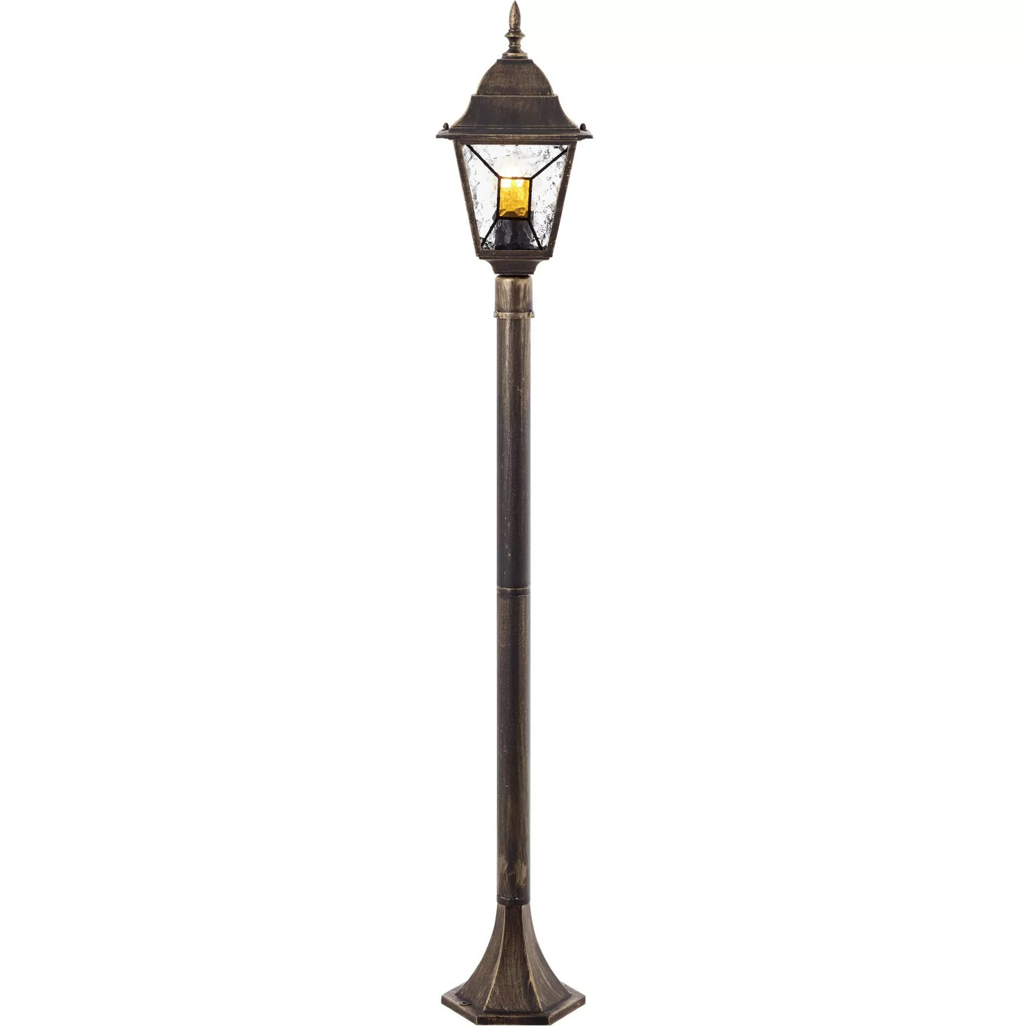 Brilliant Außenstandleuchte Janel 120 cm Schwarz Gold günstig online kaufen