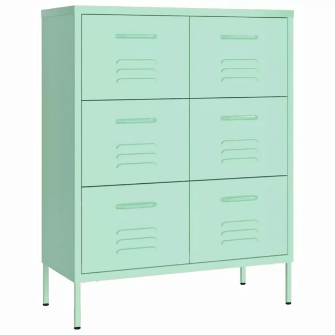 vidaXL Aktenschrank Schubladenschrank Minzgrün 80x35x101,5 cm Stahl günstig online kaufen