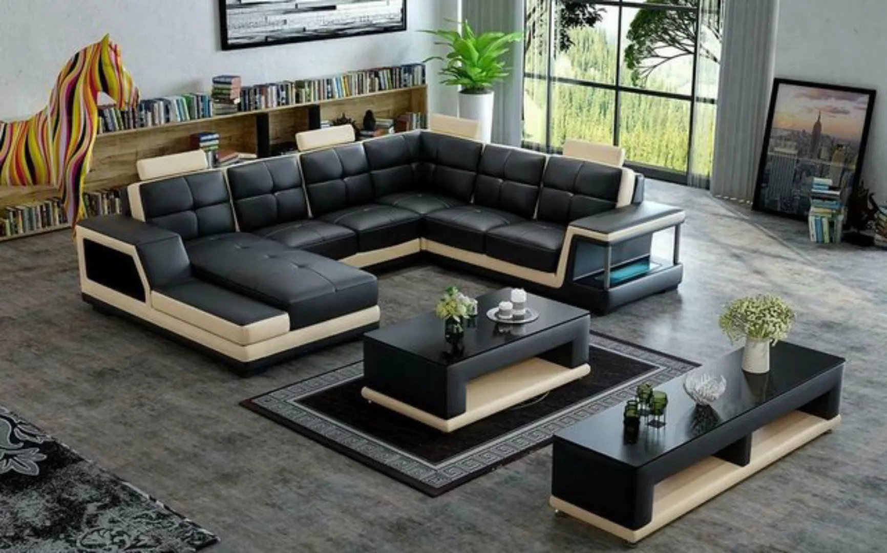 JVmoebel Ecksofa Ecksofa U Form Sofa Couch Polster Ecksofa Wohnlandschaft, günstig online kaufen
