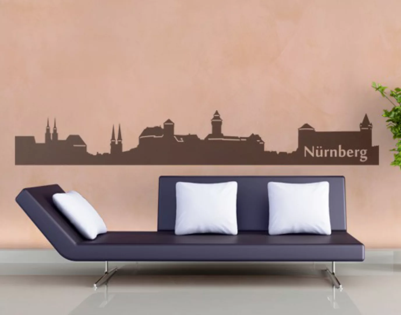 Wandtattoo Architektur & Skyline No.EG40 Nürnberg Skyline II günstig online kaufen