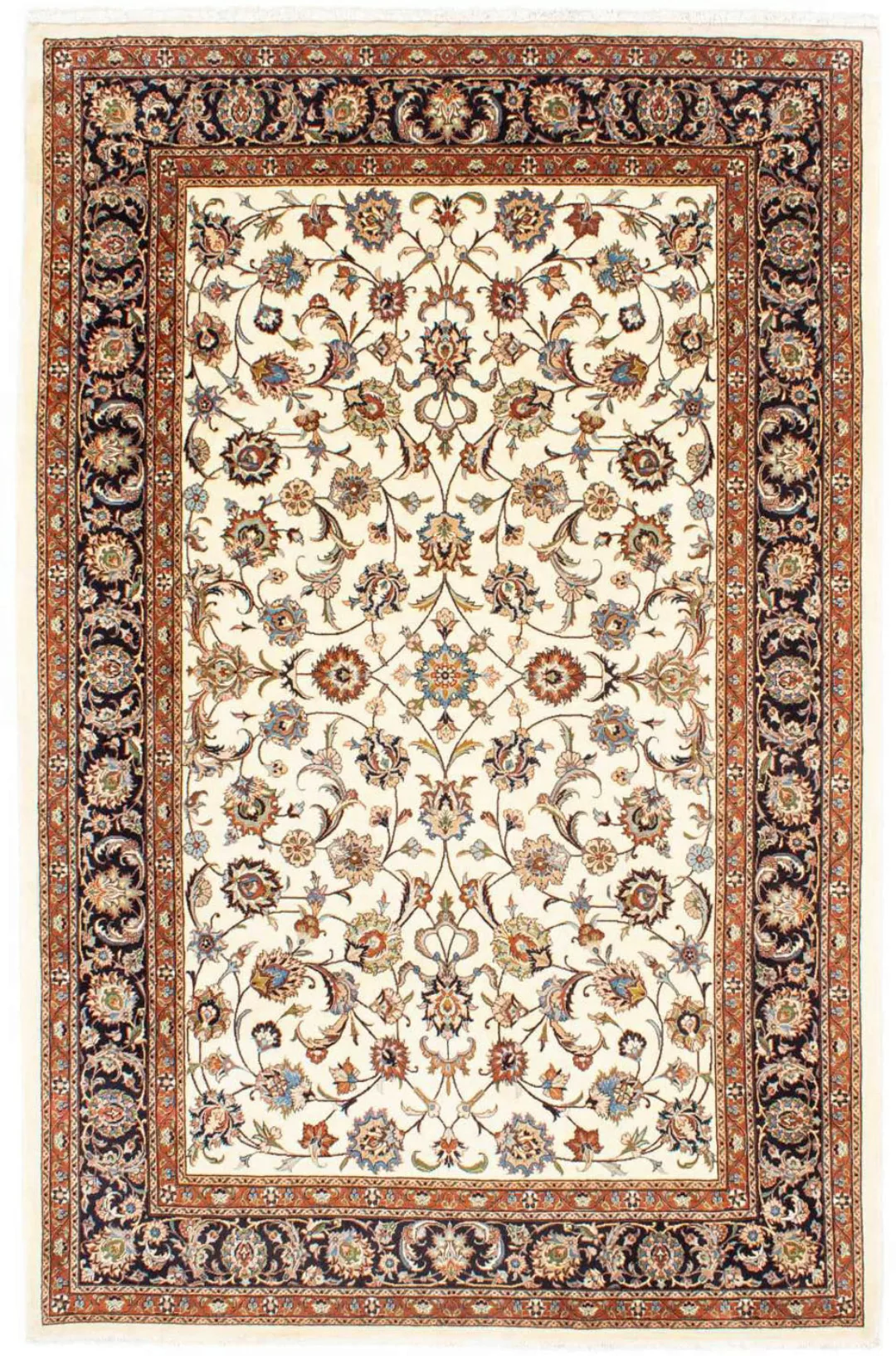 morgenland Wollteppich »Kaschmar Blumenmuster Beige 273 x 215 cm«, rechteck günstig online kaufen