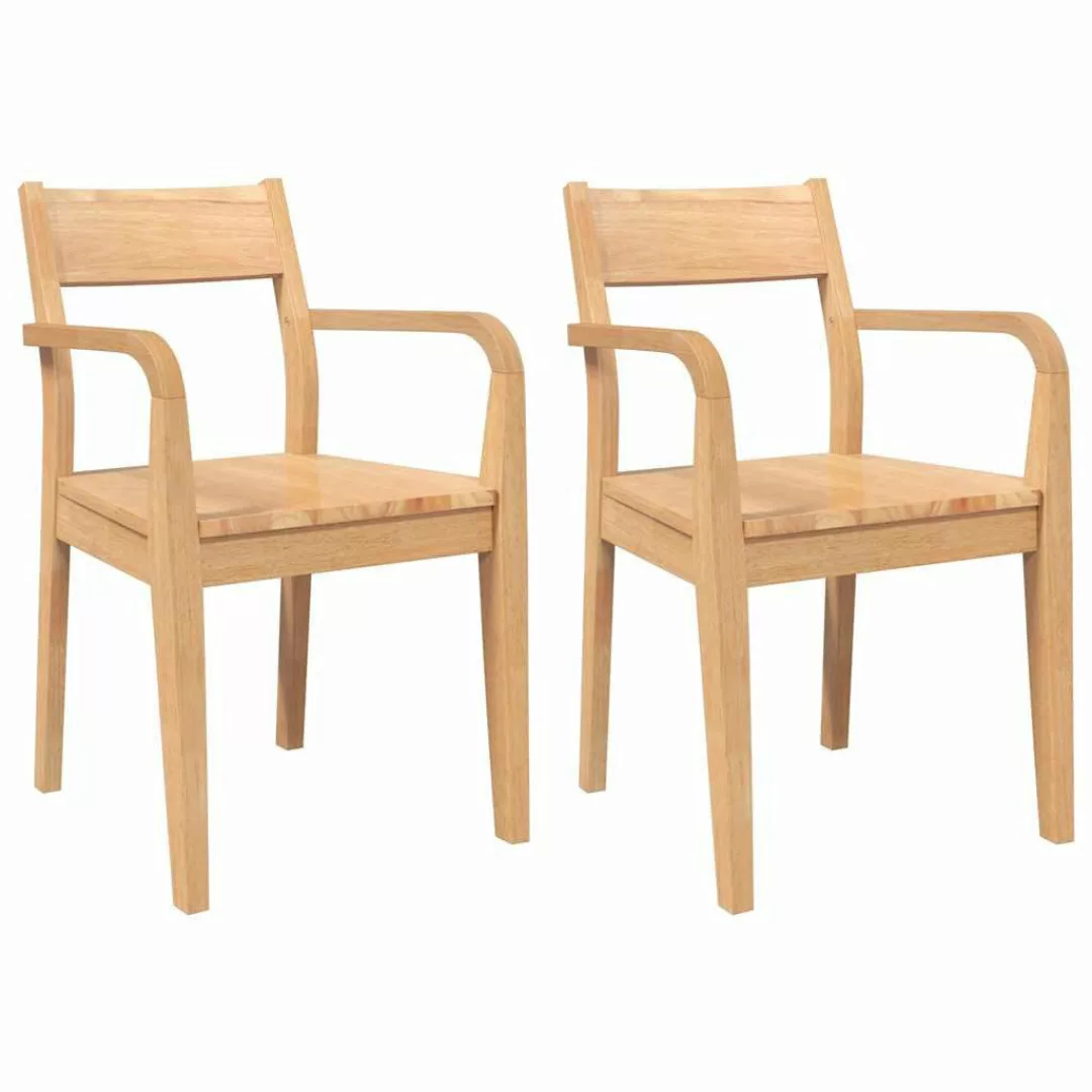 vidaXL Esszimmerstuhl Esszimmerstühle 2 Stk. Natur günstig online kaufen