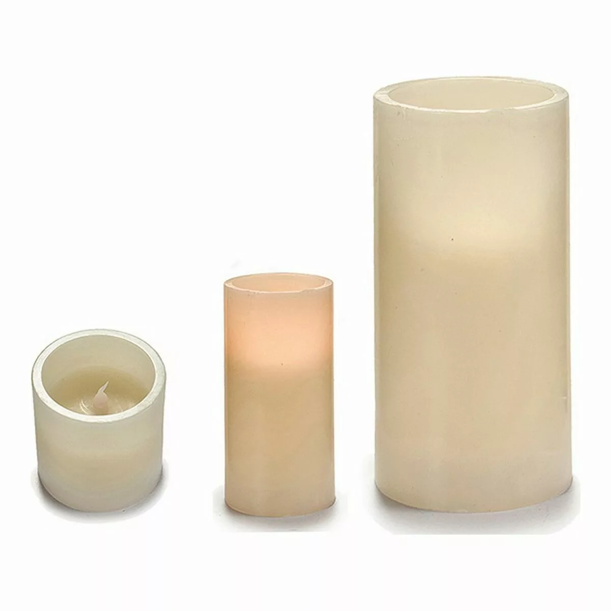 Led Kerze Kunststoff Creme (7,5 X 15 X 7,5) Led günstig online kaufen