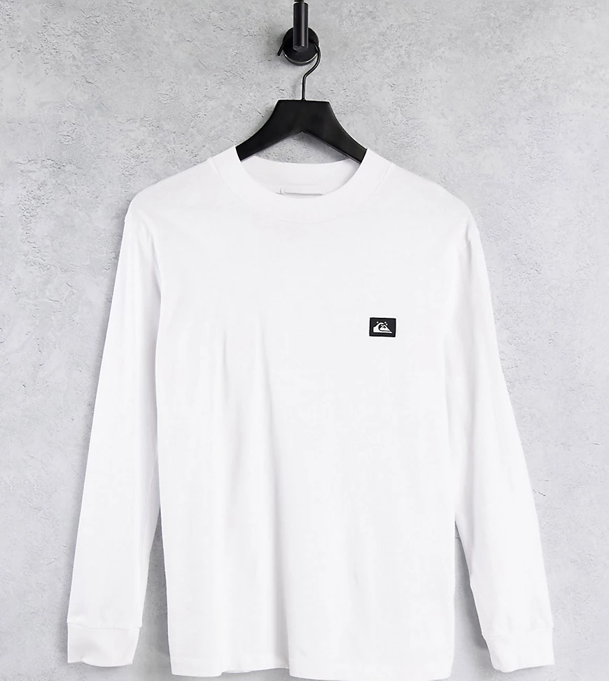 Quiksilver – Langärmliges Shirt in Weiß mit Stehkragen, exklusiv bei ASOS günstig online kaufen