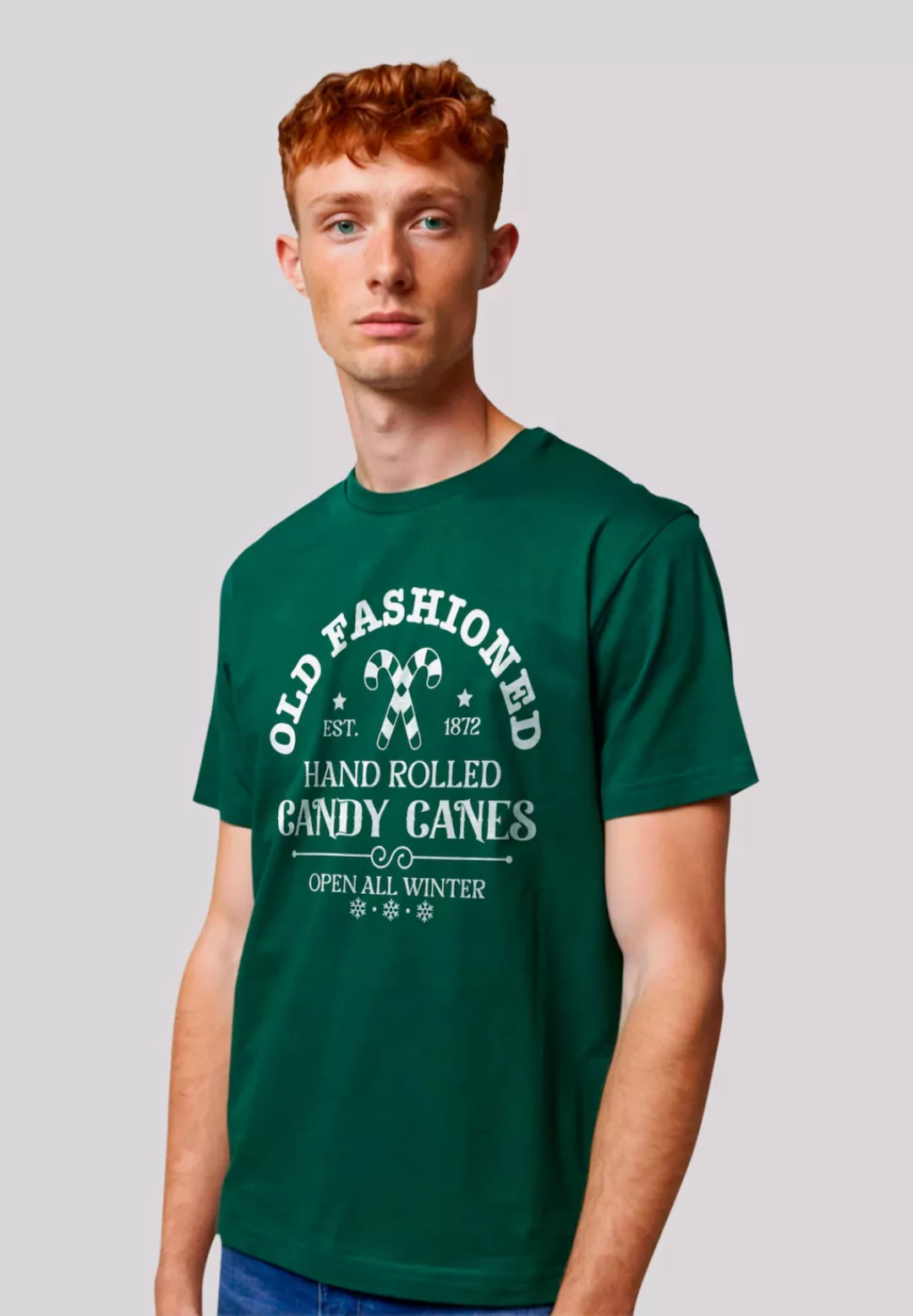 F4NT4STIC T-Shirt "Cany Canes Retro Weihnachts Sign", Premium Qualität günstig online kaufen