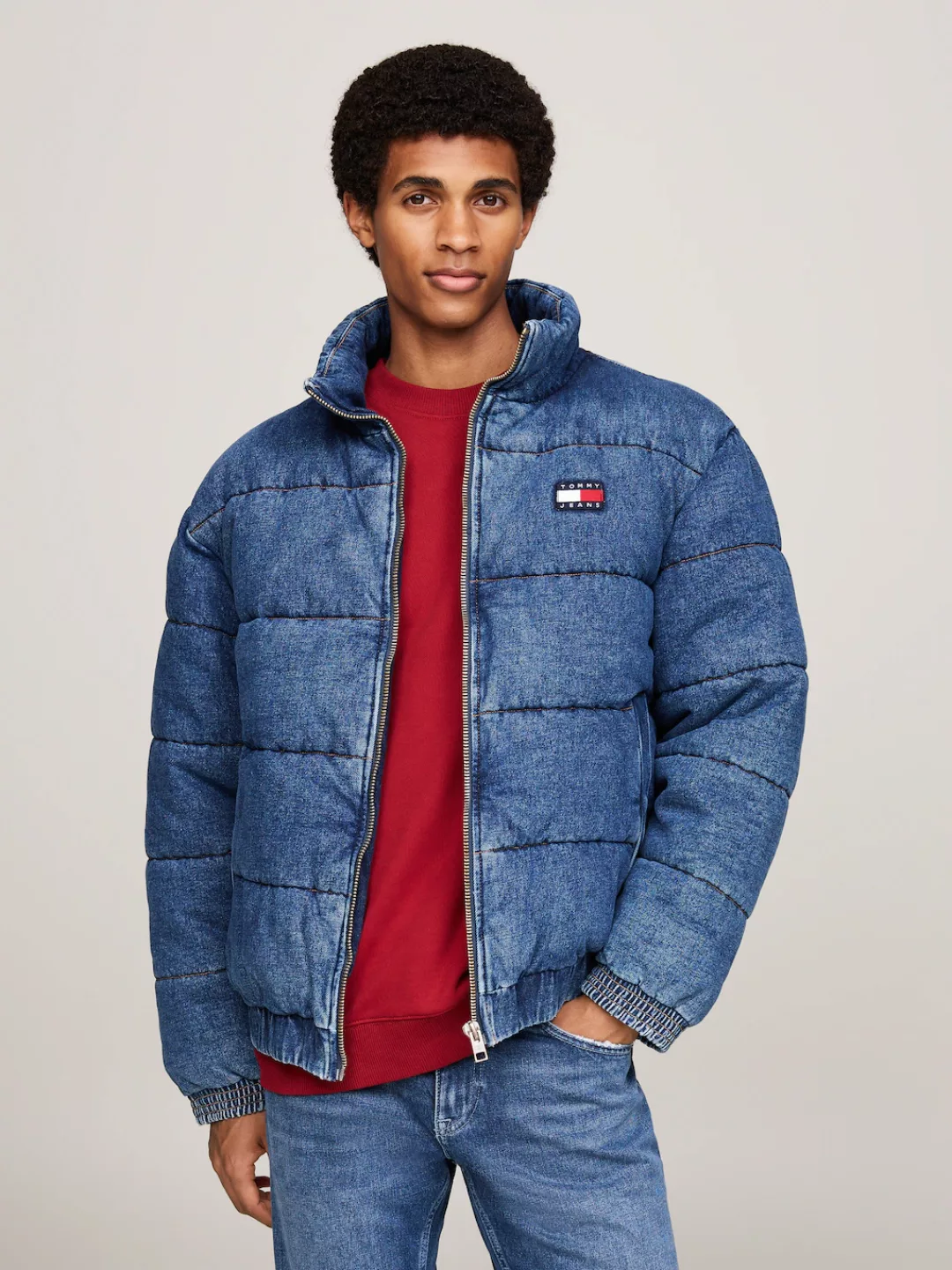 Tommy Jeans Steppjacke DENIM PUFFER JKT DH6051 mit bestickten Markenlogo au günstig online kaufen