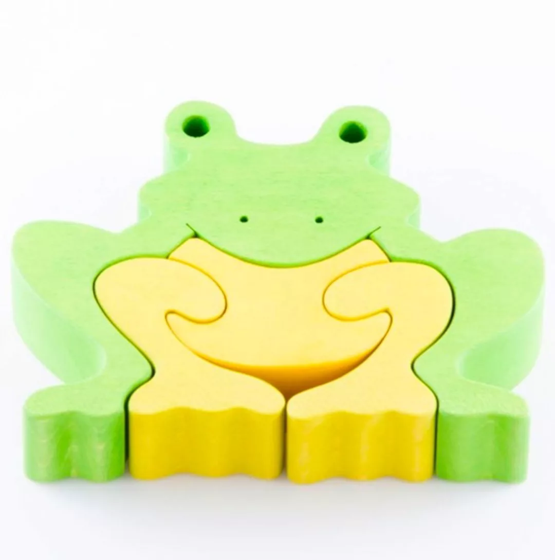 Puzzle Frosch Grün Gelb Nachhaltig Fauna günstig online kaufen