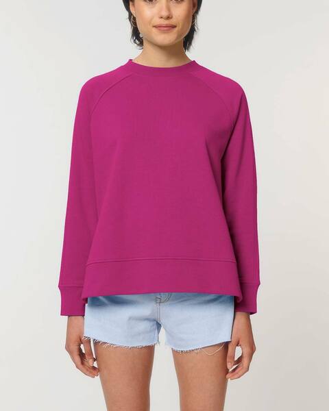 Oversized Sweatshirt Mit Seitlichem Schlitz Aus Bio-baumwolle & Recyceltem günstig online kaufen