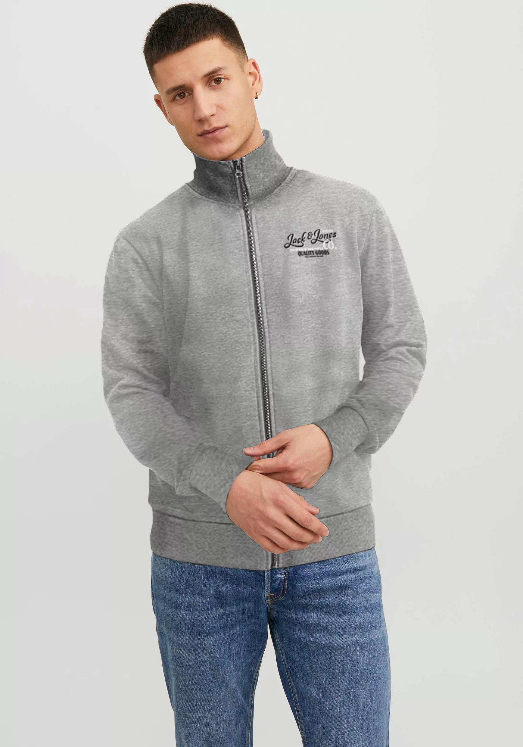 Jack & Jones Sweatjacke "JJ JJANDY SWEAT ZIP HIGH NECK" günstig online kaufen