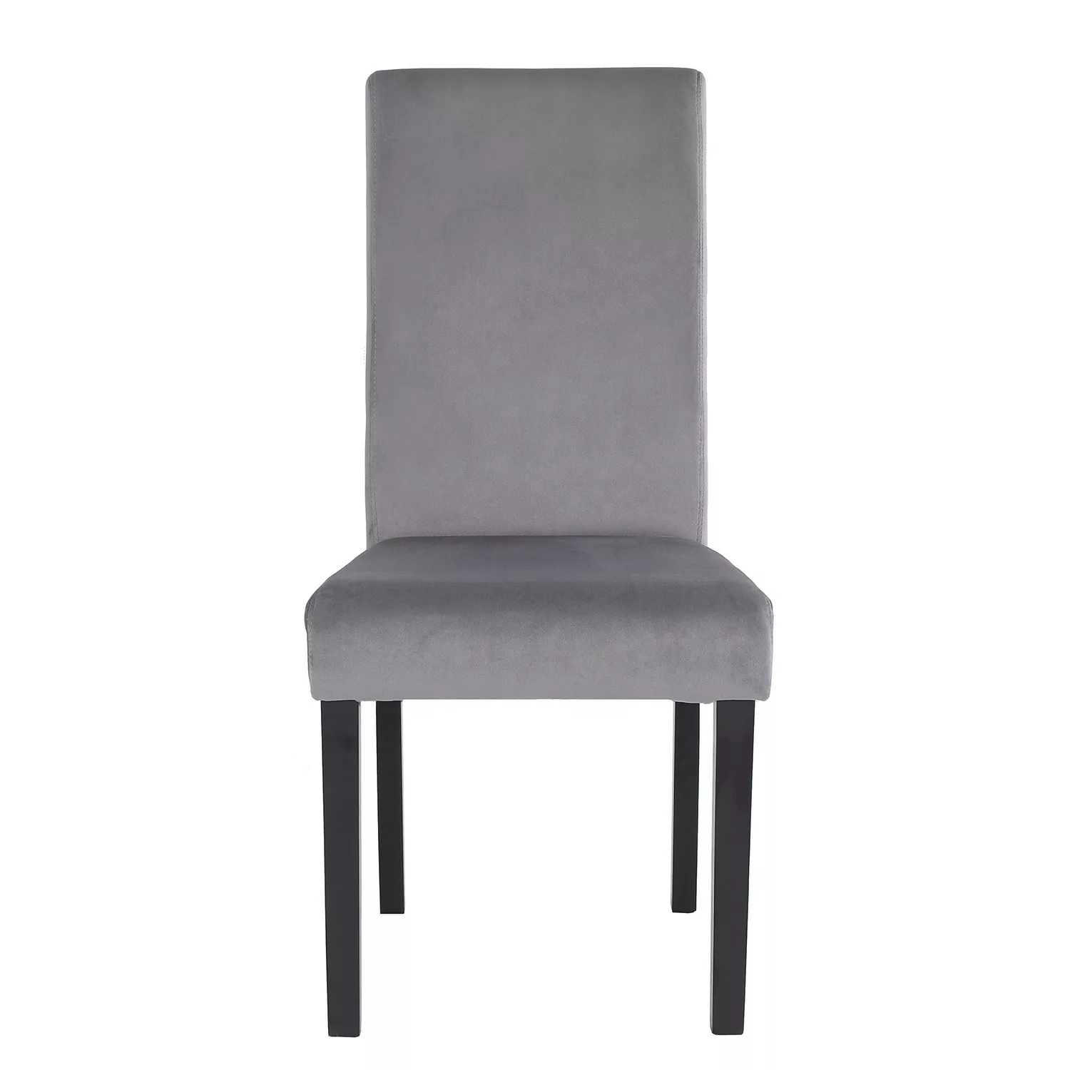 Stuhl SILVIO  2er-Set grau schwarz Stoff Holz B/H/T: ca. 47x100x60 cm günstig online kaufen