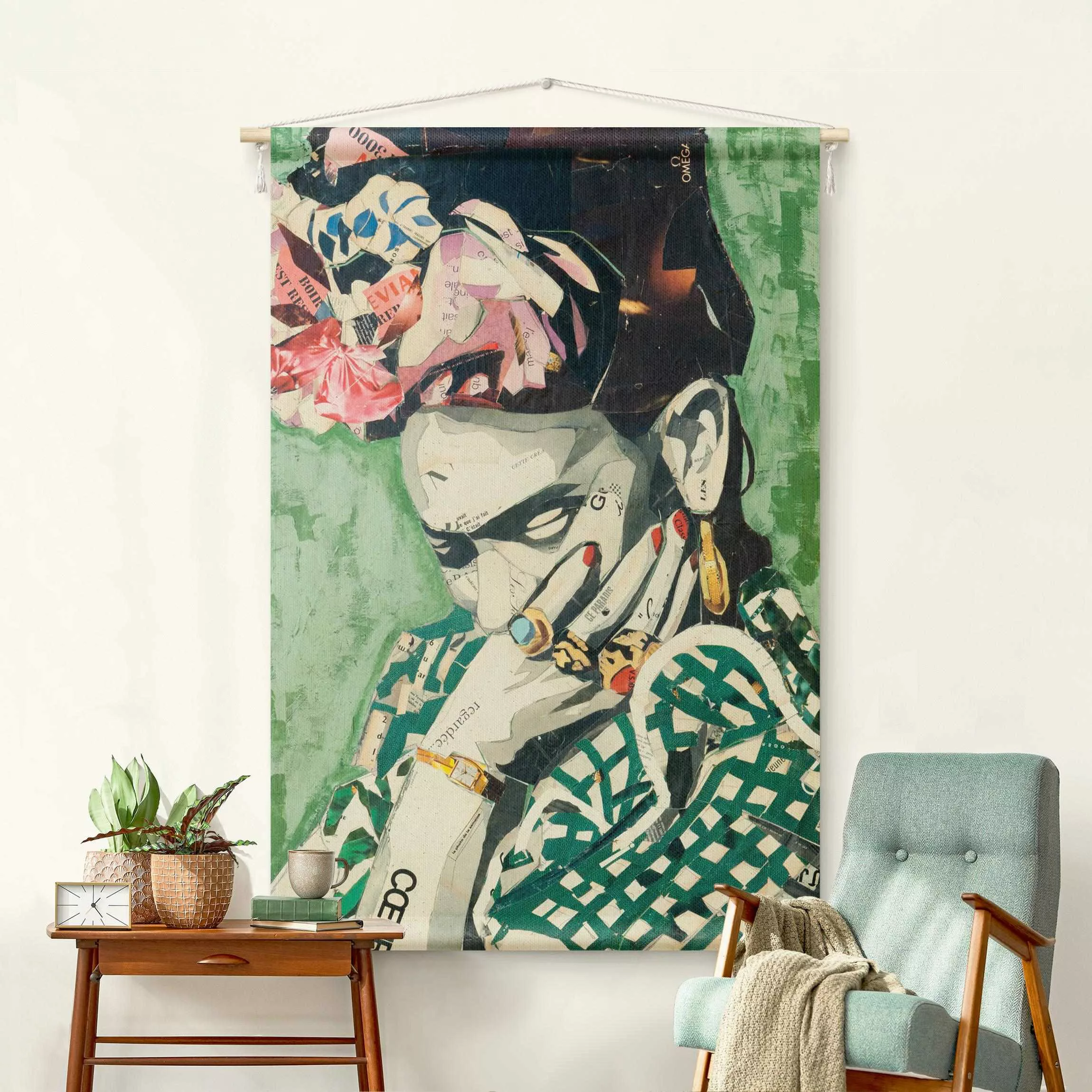 Wandteppich Frida Kahlo - Collage No.3 günstig online kaufen