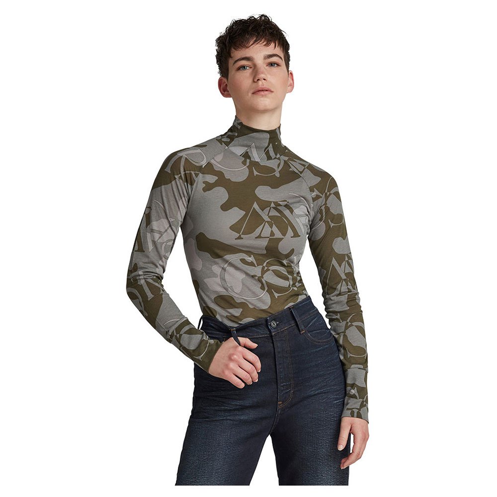 G-star Lecite Aop Slim Langarm-t-shirt L Charcoal Deco Camo günstig online kaufen
