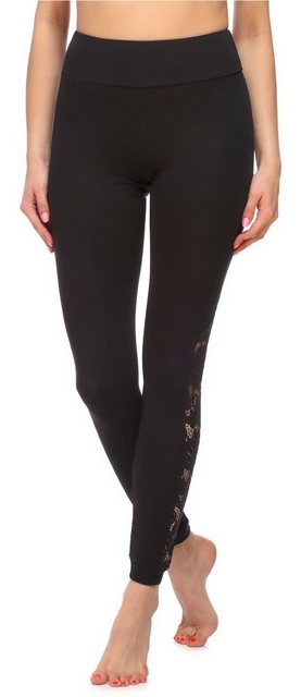 Merry Style Leggings Damen Lange Leggings mit Spitze MS10-309 (1-tlg) elast günstig online kaufen