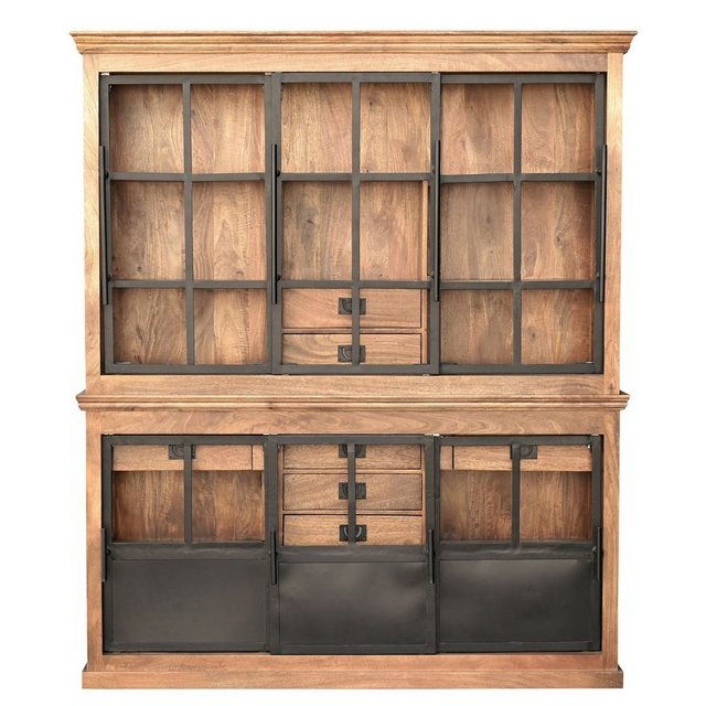 baario Buffet Buffetschrank HOXT Industrial Geschirrschrank 180cm massiv Ma günstig online kaufen