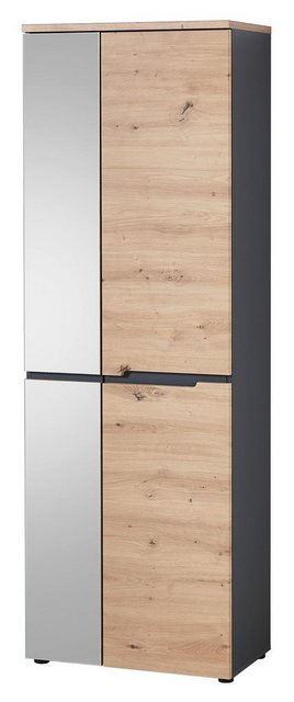 Garderobenschrank MEMPHIS, B 65 cm x H 197 cm, Artisan Eiche Dekor, Graphit günstig online kaufen