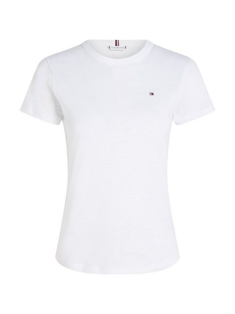 Tommy Hilfiger Rundhalsshirt 1985 SLIM SLUB C-NK SS mit Logostickerei günstig online kaufen