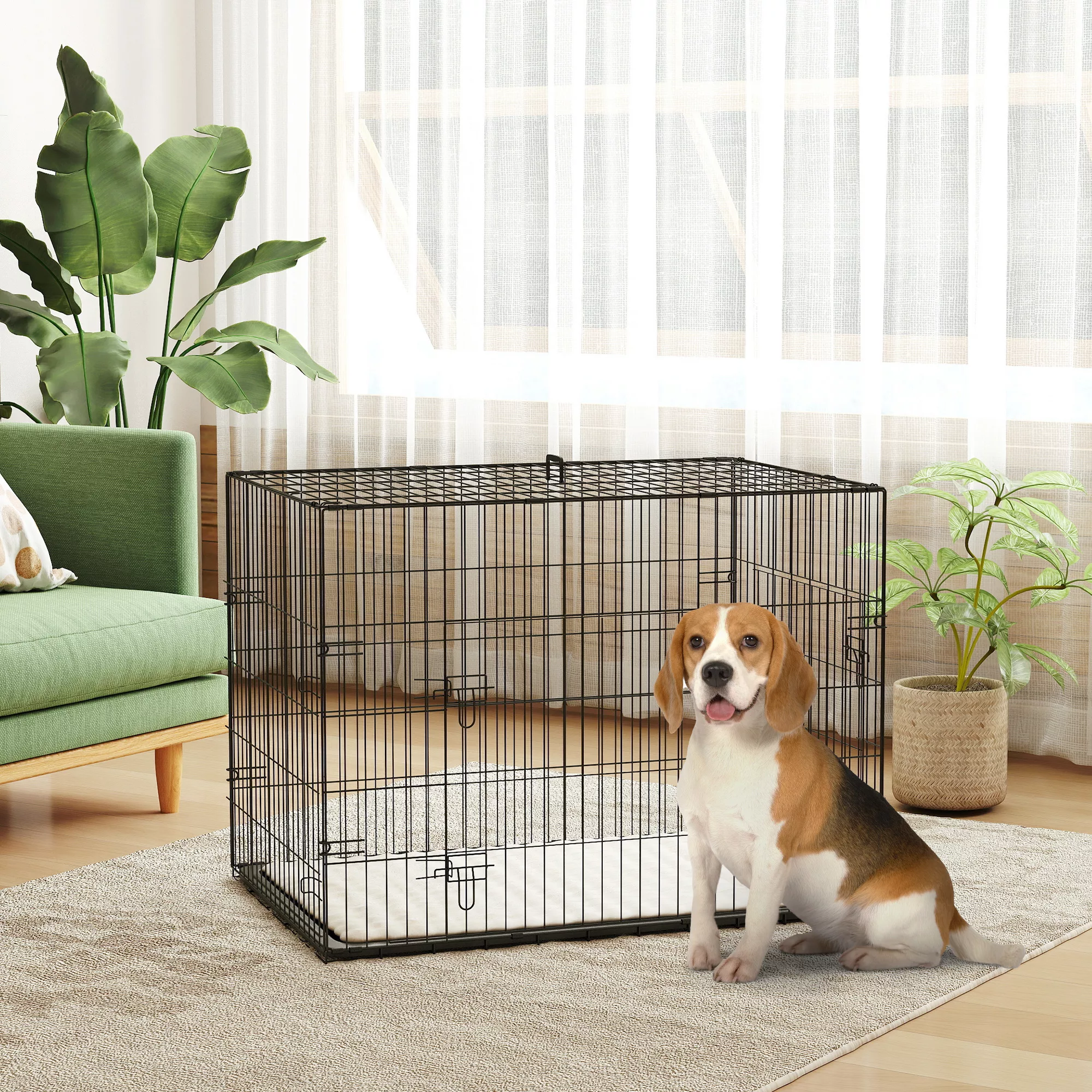 PawHut Hundebox, faltbare Transportbox für Hunde, herausnehmbarer Schale, K günstig online kaufen