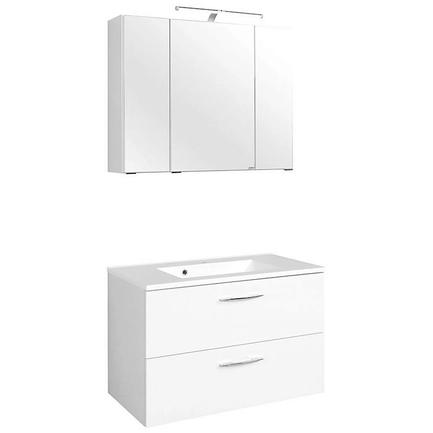 Waschtisch & Spiegelschrank Set BERGAMO-03, weiß, B x H x T ca.: 80 x 200 x günstig online kaufen