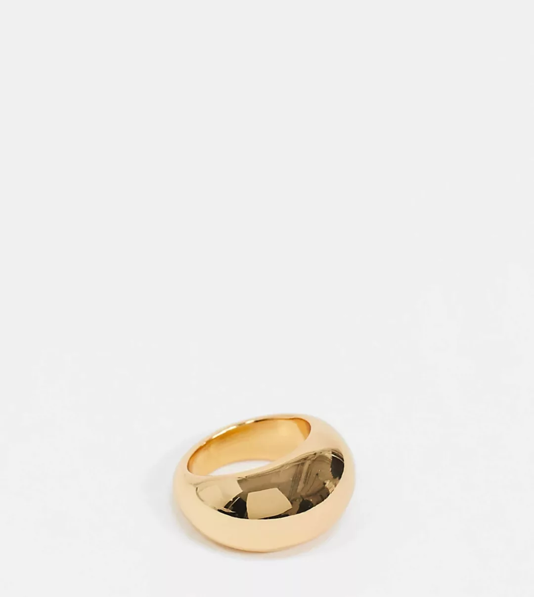 ASOS DESIGN – 14K Vergoldeter Ring mit rundem Design günstig online kaufen