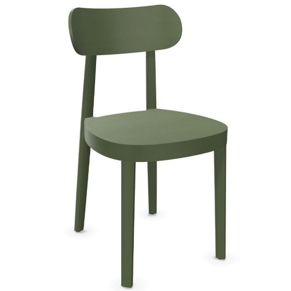 THONET 118 M Holzstuhl | Muldensitz | Buche gebeizt olivgrün günstig online kaufen