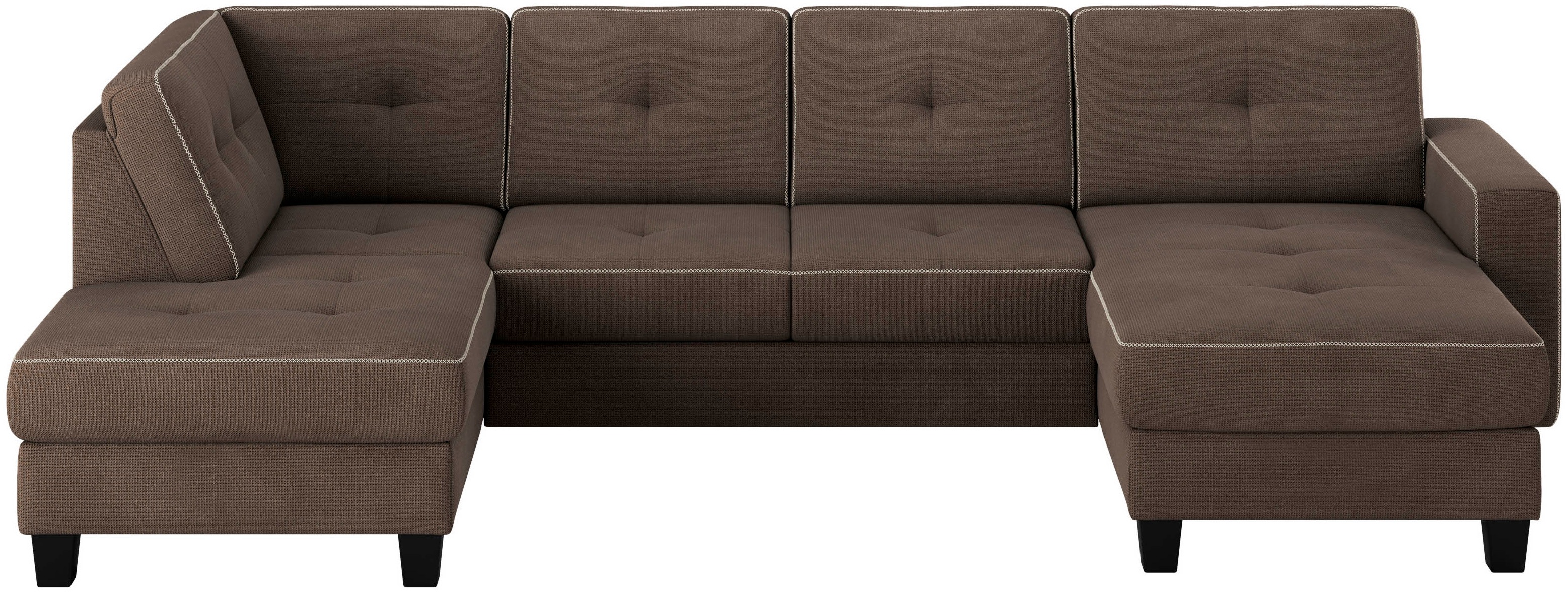 Places of Style Wohnlandschaft "Varese", Kreuznaht in beige günstig online kaufen