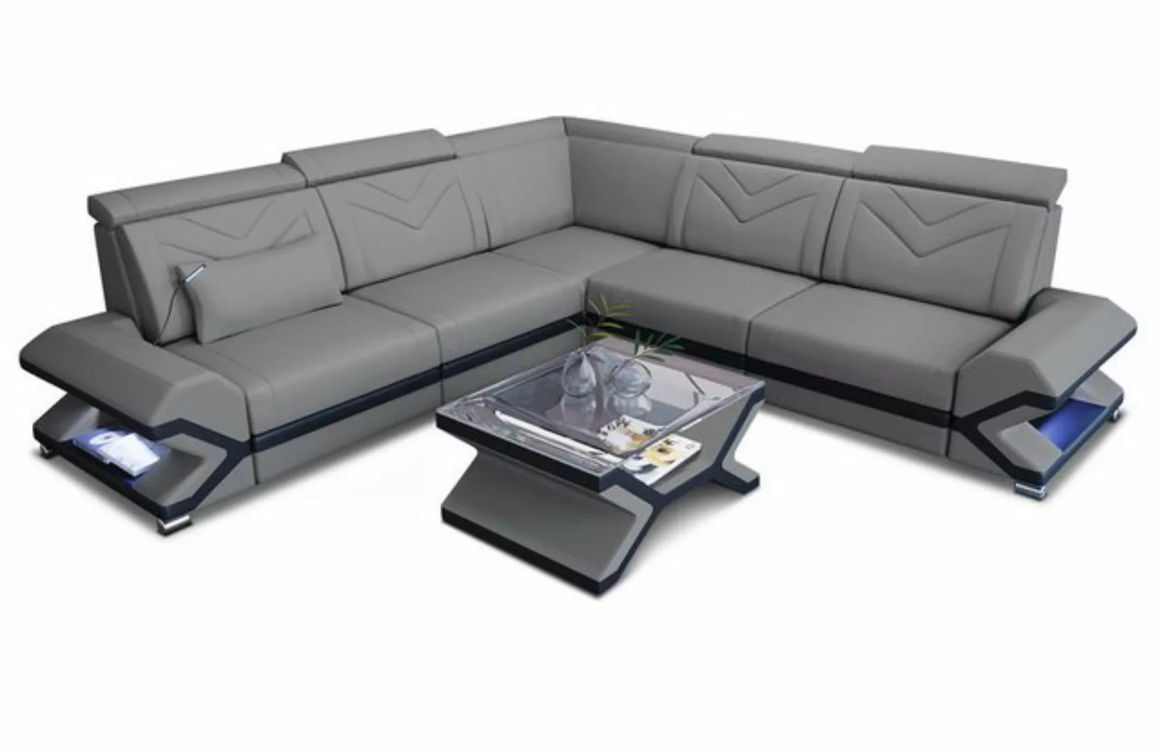 Sofa Dreams Ecksofa Stoffsofa Couch Stoff Polstersofa Sorrento L Form, mit günstig online kaufen