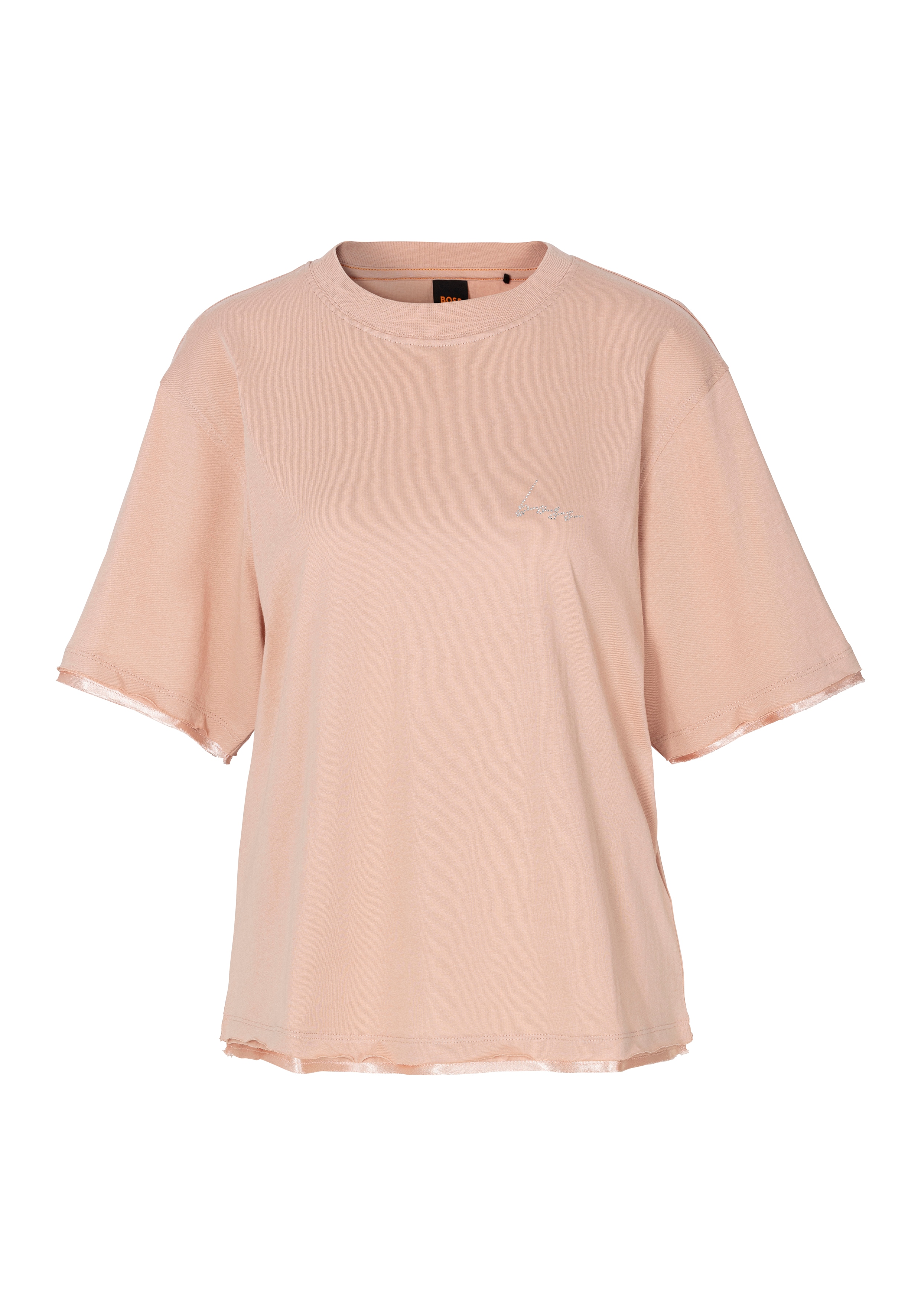 BOSS ORANGE T-Shirt C_Enis_satin edge mit unterlegtem Satin günstig online kaufen