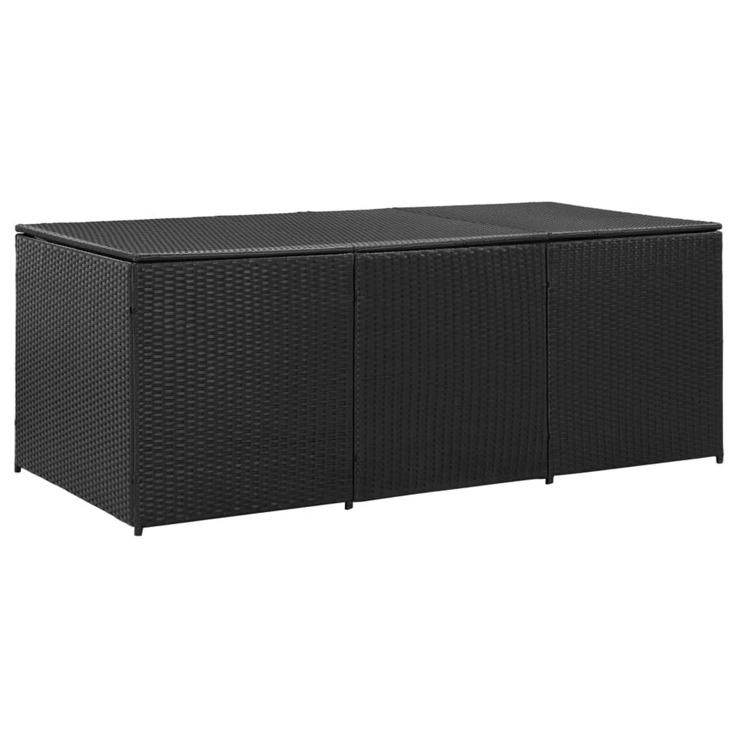 furnicato Gartenbox Poly Rattan 180x90x70 cm Schwarz günstig online kaufen