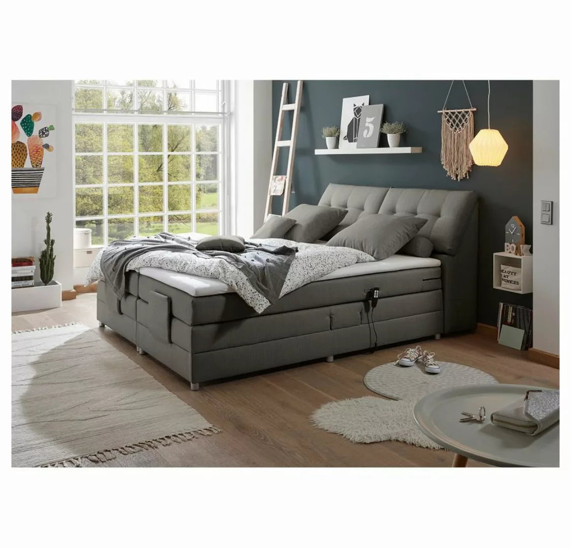 Lomadox Boxspringbett CONCORD3M-09, 180x200cm, H2, elektrisch verstellbar, günstig online kaufen