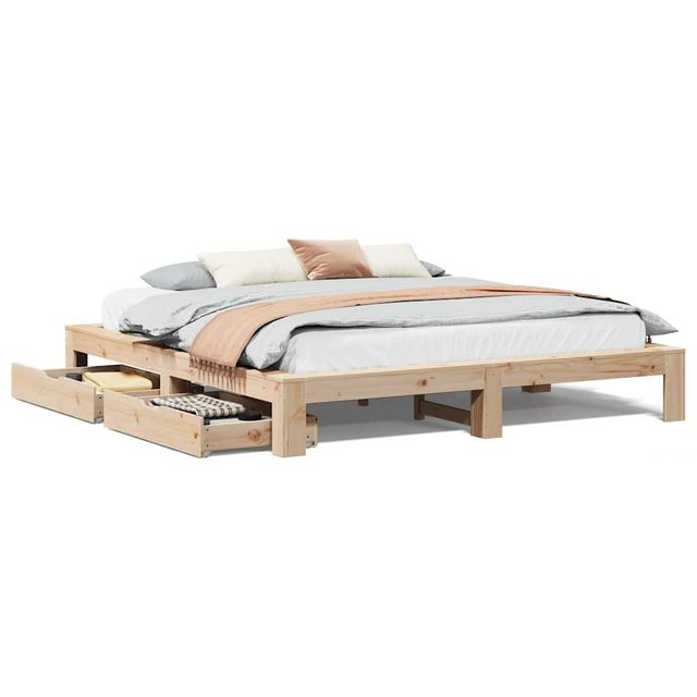 vidaXL Bett, Massivholzbett ohne Matratze 180x200 Kiefernholz günstig online kaufen