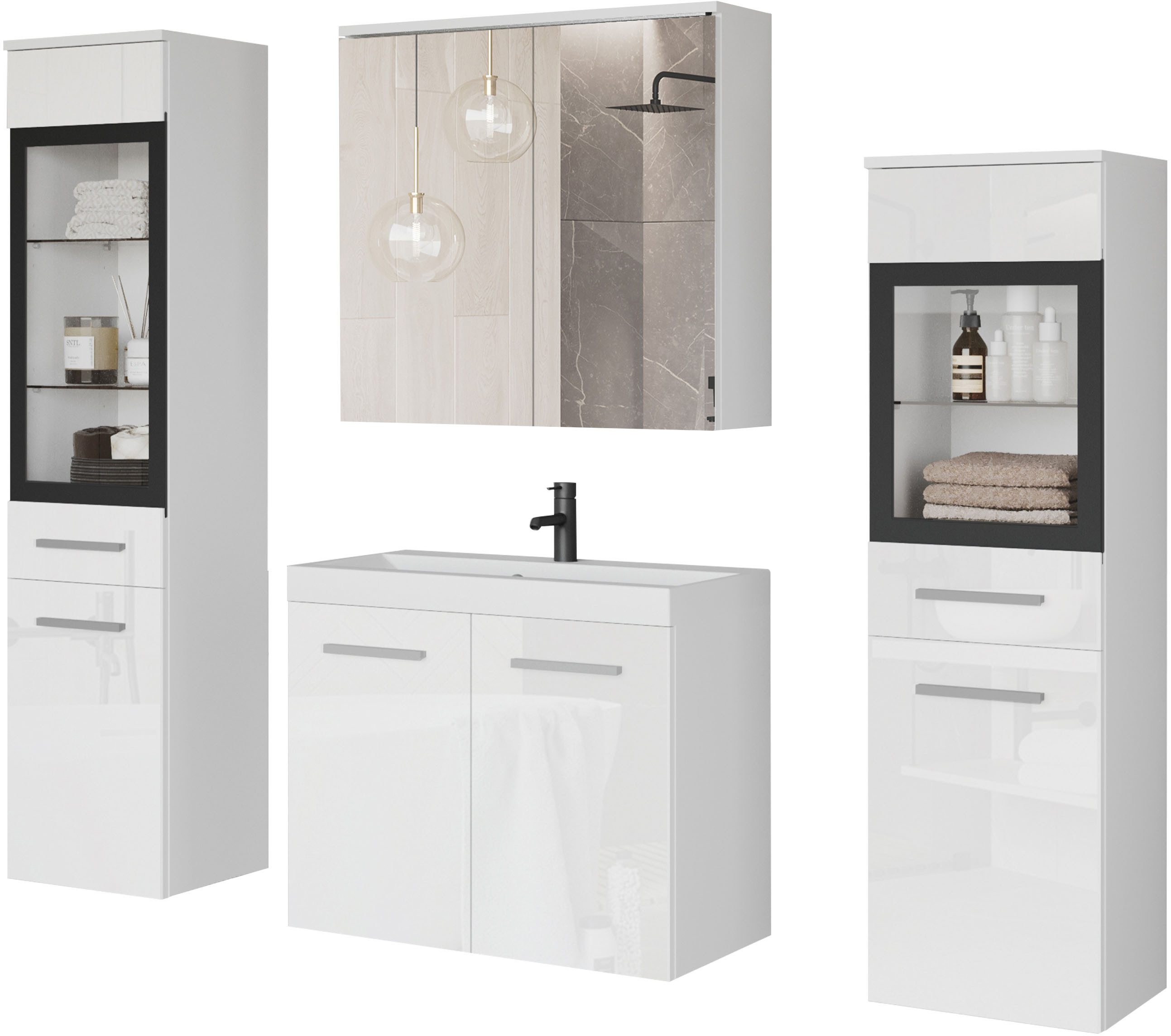 welltime Badmöbel-Set MADRIT II, Schrank mit günstig online kaufen